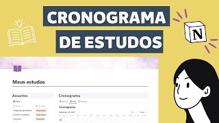 Como montar um cronograma para estudos no notion  Diário semanal e mensal [upl. by Adriell]