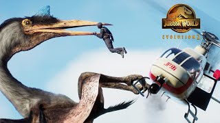 PTEROSAURS ATTACK HELICOPTER  ALL SPECIES  Jurassic World Evolution 2 Free Update [upl. by Esilrac]