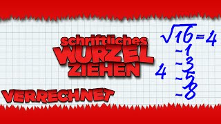 schriftliches Wurzelziehen  Ganz einfach  HD Deutsch [upl. by Tricia]