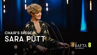 BAFTA Chair Sara Putt welcomes guests to the EE BAFTA Film Awards 2024 [upl. by Saphra]