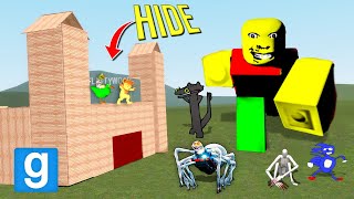 Can WEIRD STRICT DAD THOMAS THE TRAIN and SCP 096 break into my FORT Garrys Mod Sandbox [upl. by Abihsot777]