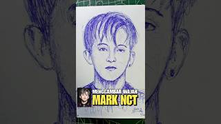 Menggambar Wajah MARK NCT Dengan Coretan drawing beatbox kpop nctdream nct scribbleart [upl. by Aliakam]