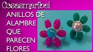 Anillos de alambre que parecen flores [upl. by Larimer]