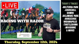 LIVE Horse Racing Handicapping  Delaware Park  Horseshoe Indianapolis  Thistledown  Thu Sep 12th [upl. by Morgan336]