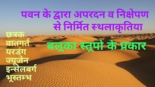 पवन के कार्य तथा उत्पन्न स्थलाकृतिया the works of wind and resultant topography [upl. by Ymar]