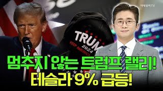 🚀출근길 경제 멈추지 않는 트럼프 랠리 테슬라 9 급등  Market Signal 20241112 [upl. by Aiuqat]