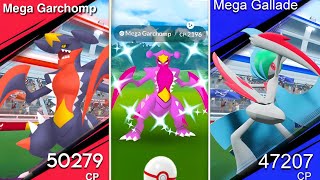 Omg 😲 Mega Garchomp amp Mega Gallade in pokemon go [upl. by Annaxor]