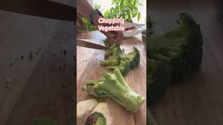 Chopping Broccoli for stir fry vegetables Healthy yt shortsvideo [upl. by Iaverne]