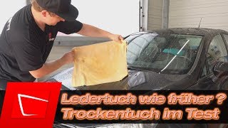 Auto trocknen mit Autoleder  Trockentuch  Microfasertuch besser als Ledertrockentuch [upl. by Akiria]