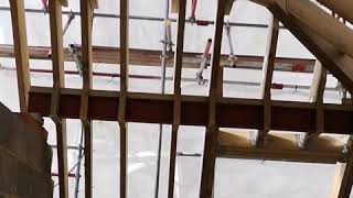 How To  Hand Cut Pitched Roof  Vaulted Ceiling  Different Pitches  JC Timber Roof Specialist UK [upl. by Smailliw578]