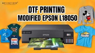 Transform your designs into vibrant prints with DTF on our converted epson L18050 printer 🎨 [upl. by Nere]