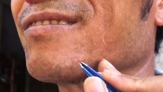 Plucking Facial hair and spit beard for mr Men piwnavdls ASMR [upl. by Shirl]