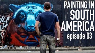 HUGE Surreal Bear  STREET ART SOUTH AMERICA 03 [upl. by Cartwright72]