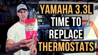 Replacing Yamaha 33L F225 Thermostats  Marine Tech  Vlog10 [upl. by Carmine839]