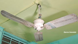 Ceiling Fan Falling Down 95 Years Old Antique Ceiling Fan vs Inflatable Water Pool [upl. by Occir]