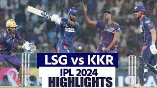 LSG vs KKR IPL 2024 54 Match Highlights Lucknow vs Kolkata Highlights  IPL 2024 Highlights [upl. by Notsae]