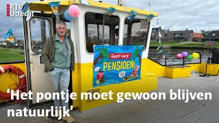 Na 28 jaar niet meer heen en weer pontbaas Eemdijk met pensioen  RTV Utrecht [upl. by Chak406]