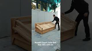 Wooden Couch Come Bed Large Size 160 x 200 cm [upl. by Waldemar]