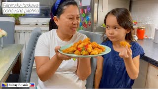 Filipinska hrskava pohavana piletina   Crispy Fried Chicken Tenders using Panko [upl. by Sej962]