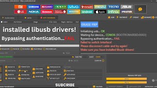 Bypassing authentication FAIL  make sure you have installed libusb drivers  unlock tool mediatek [upl. by Solegnave381]