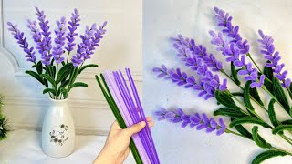 DIY  Cách Làm Hoa Lavender Bằng Kẽm Nhung  Lavender Flower DIY  Evig Trang Handmade [upl. by Ees]