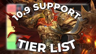 SMITE PATCH 109 SUPPORT TIER LIST [upl. by Arised763]