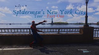 quotSpidermans Tour of New York pt 1quot 😎 Ambient music w images from the game Spiderman 2 gaming [upl. by Fairleigh866]