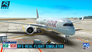 RFS  Real Flight Simulator Adelaide to DohaFull FlightAirbus A350900QatarFullHDRealRoute [upl. by Aivartal]