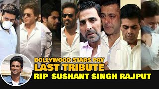 Bollywood Stars Pay LAST TRIBUTE To Sushant Singh Rajput  Ajay Devgn Akshay Kumar Shah Rukh Khan [upl. by Dorri]