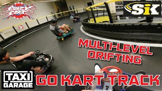 Crazy Cart drifting multilevel Go Kart Track at SIK Daytona  TAXI GARAGE SENDIT WITH US [upl. by Alonso]