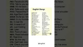 English slangs english englishslangs slangs newwords vocabulary vocabularies englishspeaking [upl. by Reilly]