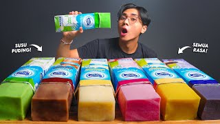 NAGIH PARAH MUKBANG SUSU PUDING KOTAK FRISIAN FLAG SEMUA RASA MELON VANILLA STRAWBERRY DLL [upl. by Toft]