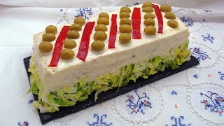 Pastel frío de atún con pan de molde Receta fácil [upl. by Ynohtnakram]