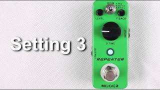 Mooer Repeater Digital Delay Micro Pedal [upl. by Ellene]