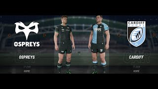 Rugby 25 Gameplay Ospreys VS Cardiff [upl. by Ailla]