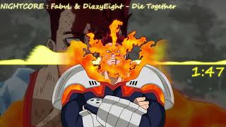 NIGHTCORE  FabvL amp DizzyEight  ENDEAVOR RAP Die Together MY HERO ACADEMIA [upl. by Introk]