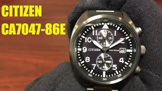 Citizen EcoDrive Black Chronograph Pilot Style Watch CA704786E [upl. by Betteann655]