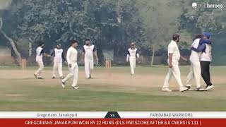 Live Cricket Match  Gregorians Janakpuri vs FARIDABAD WARRIORS  10Feb24 1205 PM 8 overs  ST [upl. by Jeffie437]