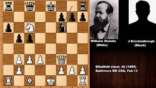 Wilhelm Steinitz vs John Brockenbrough 1885 [upl. by Pacificas]