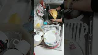 Asmr washing dishes asmr by hand no talkingClean with me Refreshing and RelaxingCleaning air fryer [upl. by Atsedom]