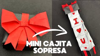 MINI CAJITA SORPRESA 🎁 Tutorial cajita expandible  Regalo para tu novioa [upl. by Kirsch732]