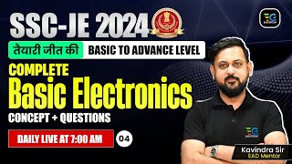 4 SSCJE 2024 Complete Basic Electronics Concept  Question Basic to Advance by Kavindra Sir [upl. by Ambur864]