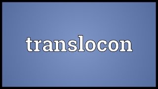 Translocon Meaning [upl. by Roach]