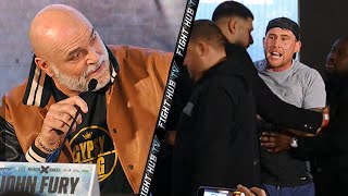 Big John Fury throws water at Darren Till as NEAR BRAWL ERUPTS at press conference [upl. by Grogan240]