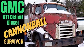 GMC Cannonball Survivor amp GMC Crackerbox cabover SEMI TRUCKS [upl. by Nirak]