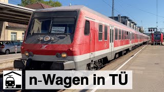 Bahnhof Tübingen nWagen im Sondereinsatz exSilberlinge [upl. by Anyala911]