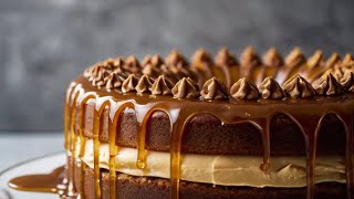 Caramel Toffee Cake – Moist Layers Rich Caramel Drizzle and Creamy Frosting [upl. by Kerad]