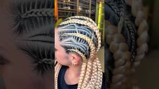 🌍Unique straight back braids 🔯 [upl. by Ijies]