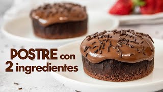 POSTRE de Chocolate SIN HORNO con 2 Ingredientes 🍫❤️  Postres en Sartén [upl. by Refotsirhc290]