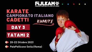 Karate  Campionato Italiano Cadetti 2023  Day3 Kumite  Tatami2 [upl. by Augustin]